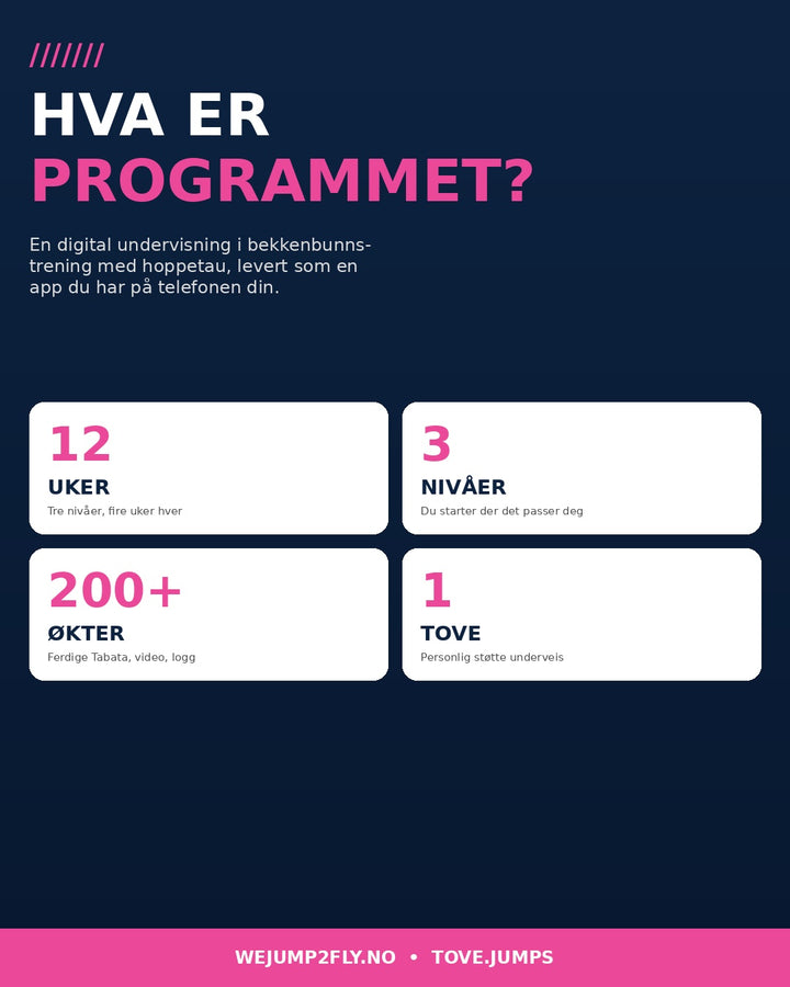 Undervisning i bekkenbunnstrening med hoppetau