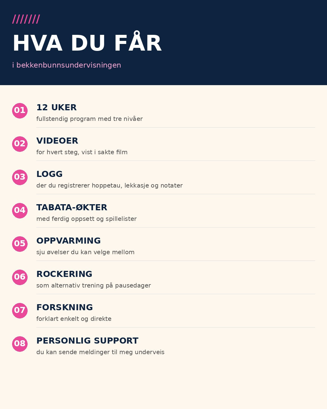 Undervisning i bekkenbunnstrening med hoppetau