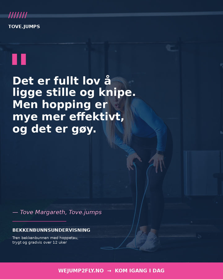 Undervisning i bekkenbunnstrening med hoppetau