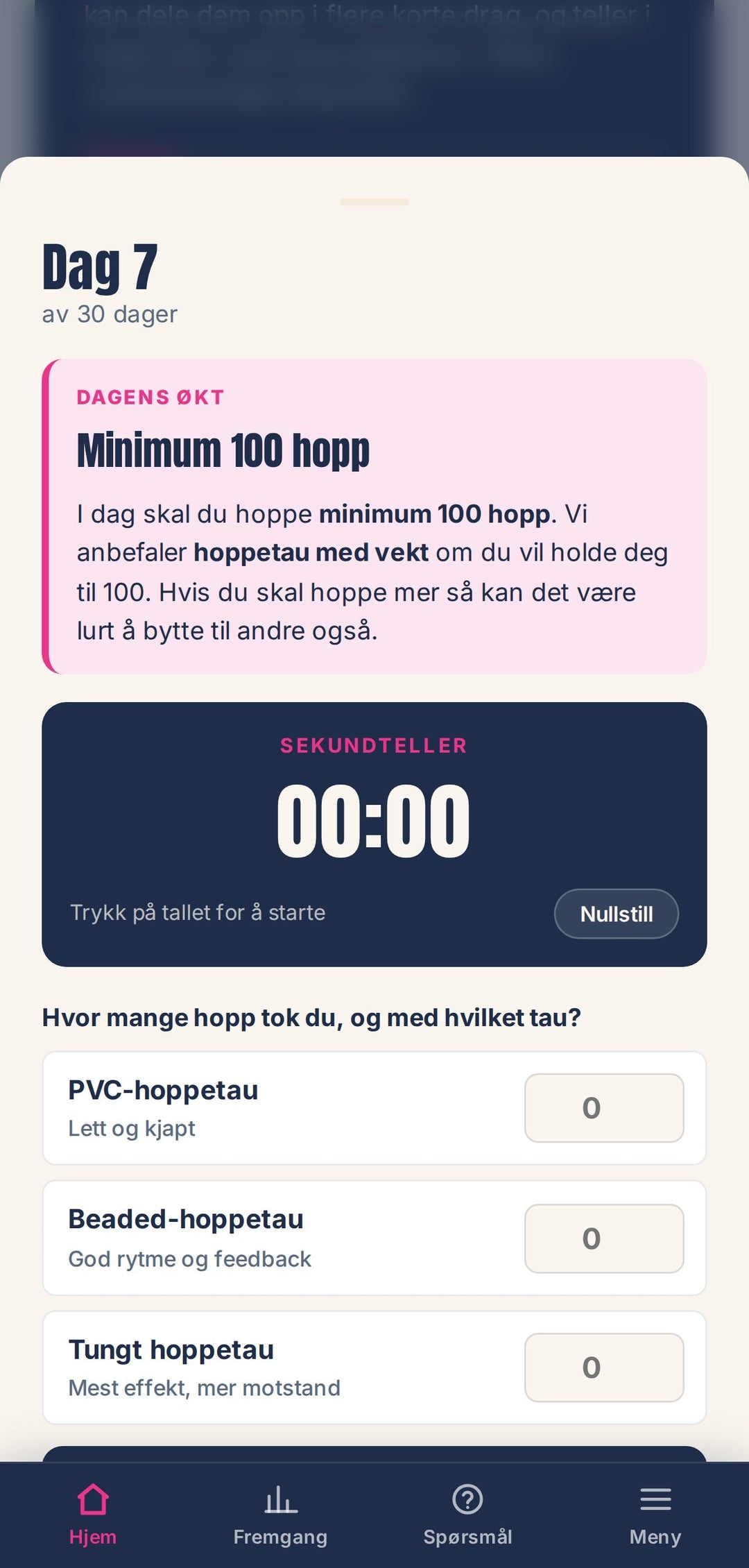 Loggføring av hopp per hoppetau