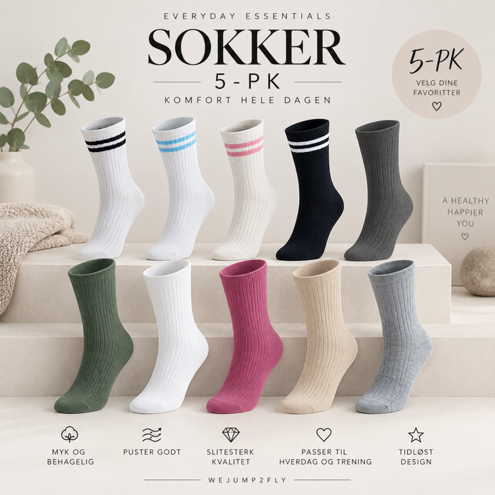 EasyBreathe Sokker 5pk