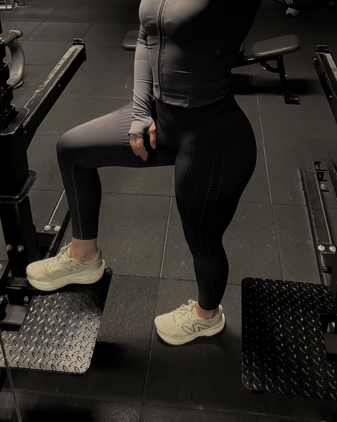 Seamless Tights Grå  ( med luftehull i siden)