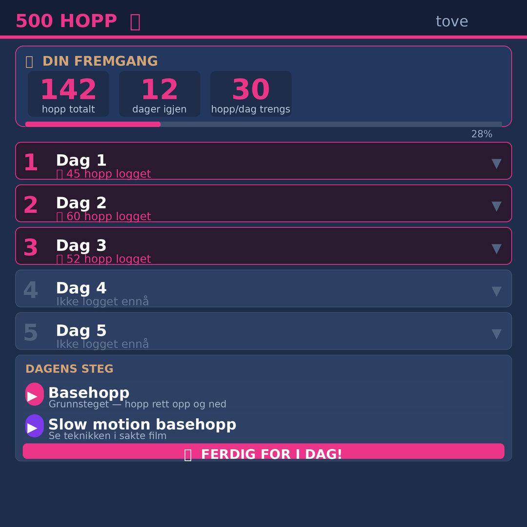 Challenge Barn: Klarer du 500 hopp?