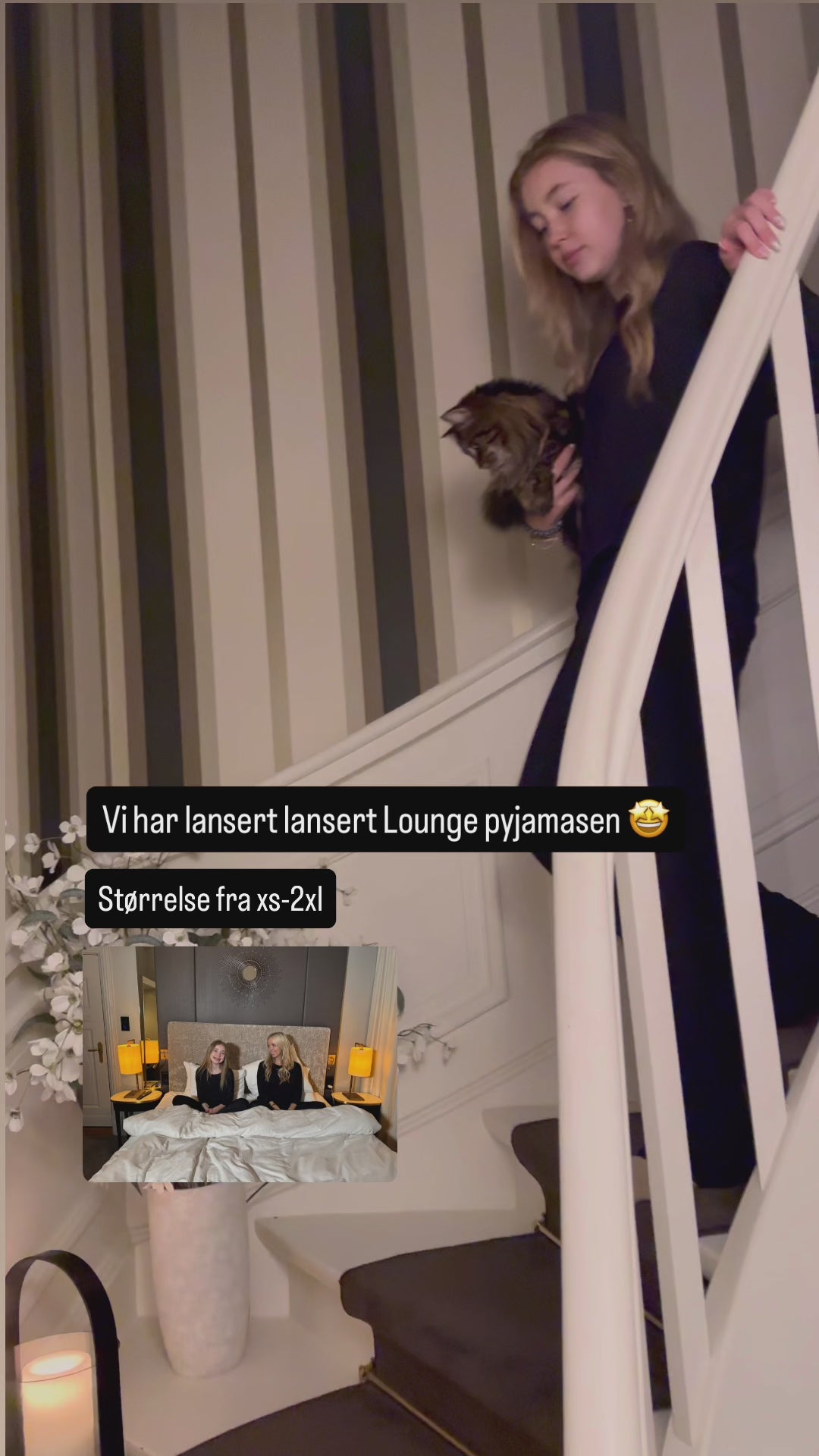 Lounge sett i supermyk modal, størrelse XS